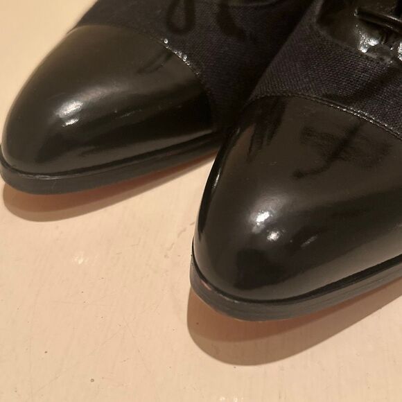 Salvatore Ferragamo 9.5 AAAA Slingback Mule Heels Black Patent Leather Witchy - Picture 6 of 12